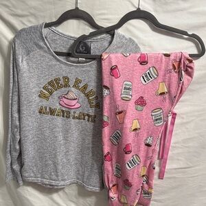 Pj Couture Gray and Pink Pajama Set
